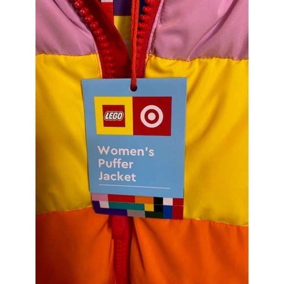Lego X Target Women’s Puffer Jacket Vest Striped NWT Multicolor Size XXS - Picture 6 of 8